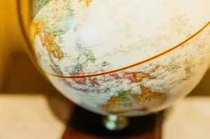 A photo of a globe.