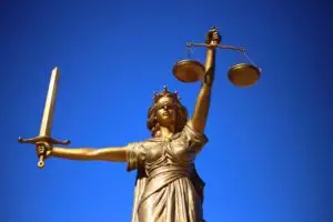 Statue of Lady Justice with Scales