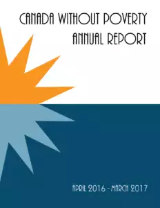 Canada Without Poverty 2016 Annual Report 