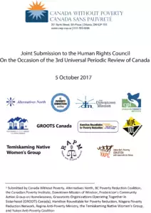 Cover page of the Universal Periodic Review Report